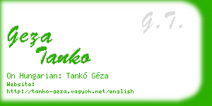 geza tanko business card
